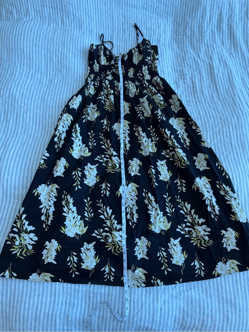 H&M Black Floral Maxi Dress Size Small - Picture 5 of 6
